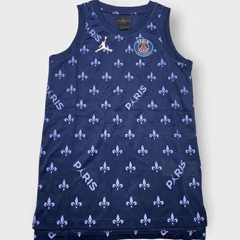 Jordan Nike Paris Saint Germain Statement Navy Vest Junior/ Boys size Large New
